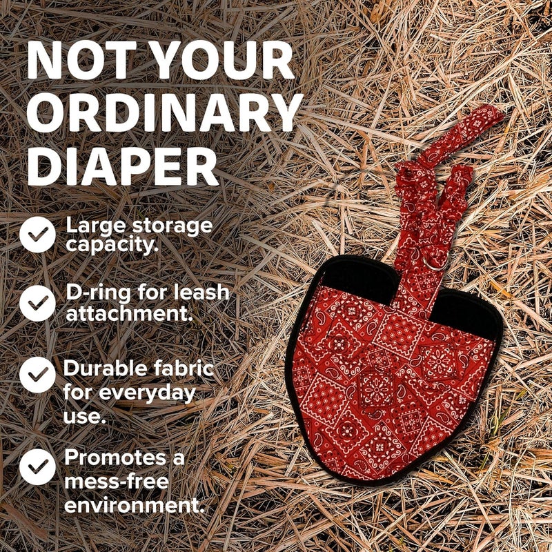 Holster Hen Wrap-Around Duck Diaper with Removable Liner & Adjustable Tab – Pekin Duck Diapers for Pet Ducks,Bird Diaper, Duck Accessories – Durable, Secure Fit, Easy-to-Wear - Made in USA-Red Bandana - Image 5